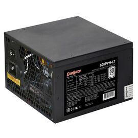  Блок питания ExeGate 600PPH-LT-OEM EX282044RUS-OEM 600W, 80+, ATX, black, APFC, 12cm, 24p, (4+4)p, 5*SATA, 3*IDE 