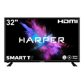  32" Телевизор Harper 32R670TS чёрный 1366x768 HD READY, 50 Гц, Wi-Fi, SMART TV 