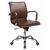  Кресло руководителя Бюрократ CH-993-LOW/BROWN низкая спинка коричневый искусственная кожа крестовина хром 