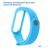  Ремешок силиконовый Great Case Sport для Xiaomi Mi Band 3/4, 250мм, на кнопке, голубой (4) 