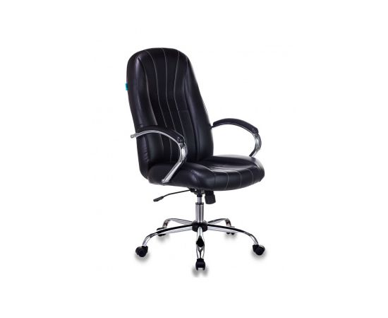 Кресло руководителя Бюрократ T-898SL/BLACK черный искусственная кожа крестовина хром 