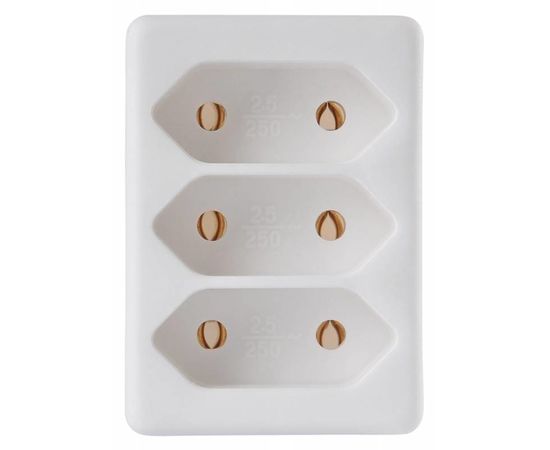  Сетевой разветвитель Buro BU-PS3F-W (3 розетки) белый 