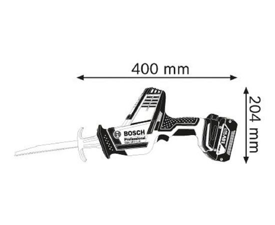  Сабельная пила Bosch GSA 18 V-LI C L-Boxx 18Вт аккум. 3050ход/мин 