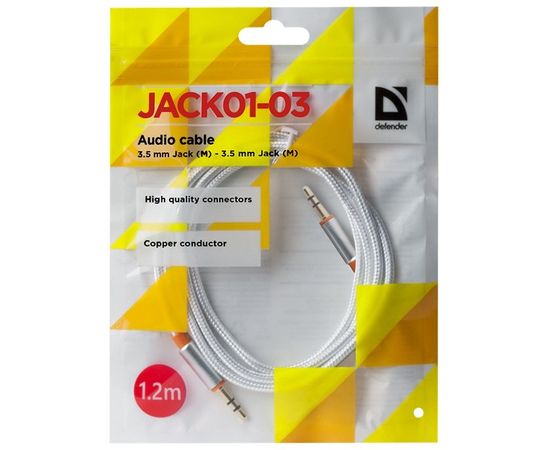  Аудио-кабель Defender (87513) 3.5mm Jack M-Jack M 1.2м 