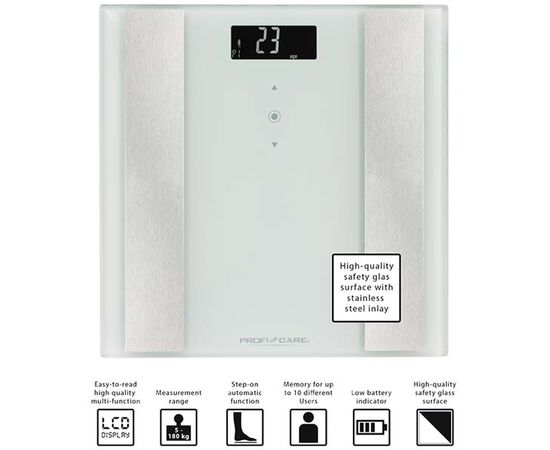  Весы напольные ProfiCare 00-00001797 PC-PW 3007 FA weiss 