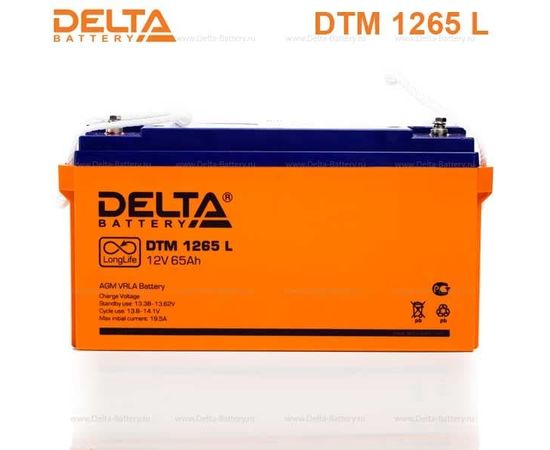  Батарея для ИБП Delta DTM 1265 L 12В 65Ач 
