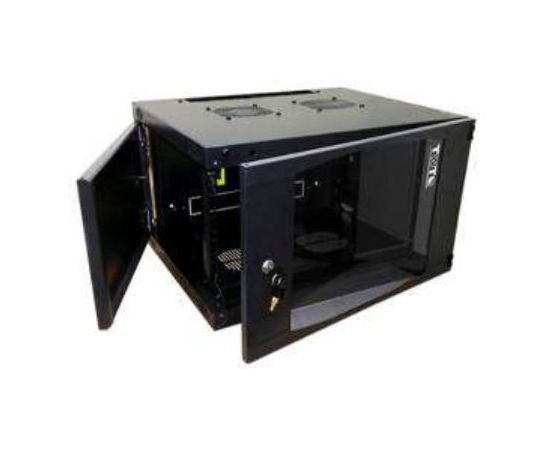  Шкаф коммутационный Lanmaster Next TWT-CBWNG-12U-6X4-BK 12U 550x450мм пер.дв.стекл черный 