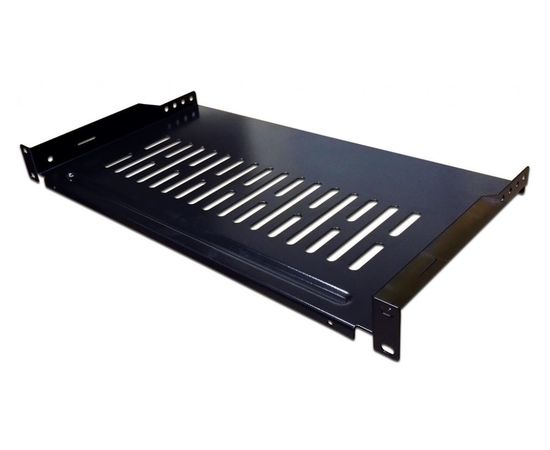  Полка стационарная Lanmaster TWT-CB-SFBF300-1U/18 1U нагр.:18кг. 19" 300мм черный (упак.:1шт) 