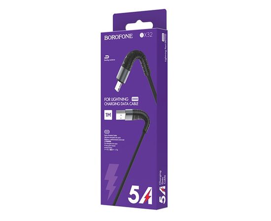  Кабель USB - Apple lightning Borofone BX32 Munificent, 100 см (black) 
