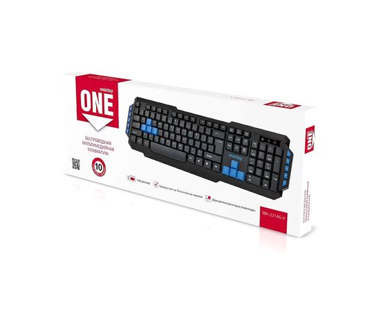  Клавиатура беспроводная Smart Buy SBK-231AG-K (black) 