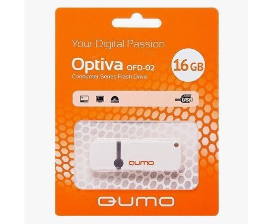  Флэш накопитель USB 16 Гб Qumo Optiva OFD-02 (white) 