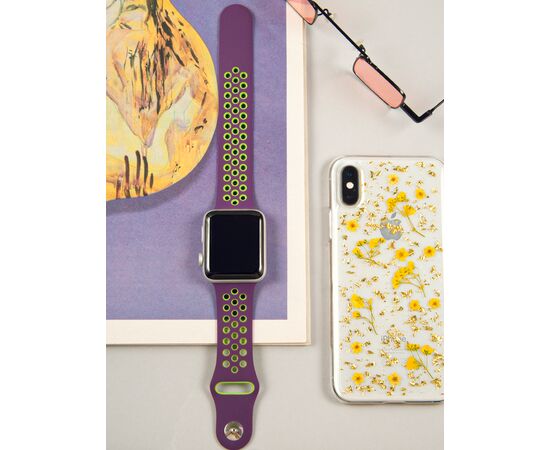  Ремешок для Apple watch - 38-40 mm, mObility, фиолетовый, Дизайн 1 