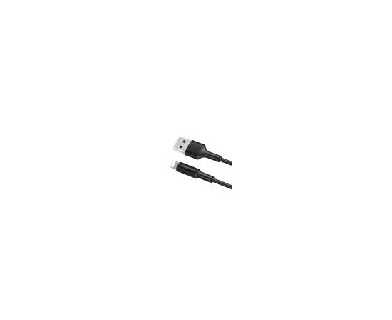  Кабель USB - 8 pin Borofone BX14 LinkJet, 1.0м, круглый, 2.4A, силикон, цвет: белый (1/360) 