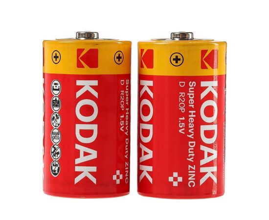  Батарейка D Kodak R20 Extra Heavy Duty (KDHZ-2S) (б/б) (24/144/6912) (207853) 