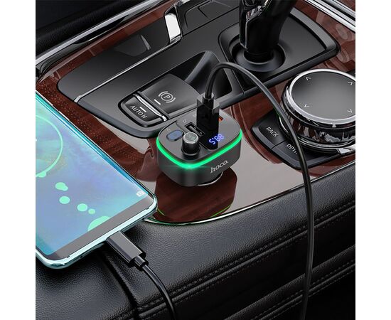 Автомобильный FM-трансмиттер Hoco E62 PD20W QC3.0 BT (black) (207599) 