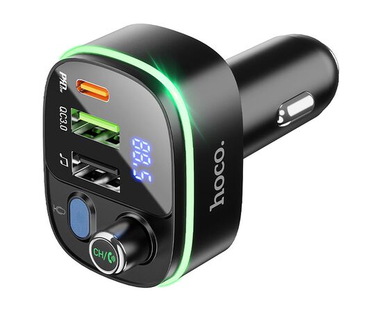  Автомобильный FM-трансмиттер Hoco E62 PD20W QC3.0 BT (black) (207599) 