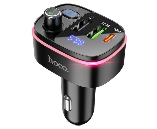  Автомобильный FM-трансмиттер Hoco E62 PD20W QC3.0 BT (black) (207599) 