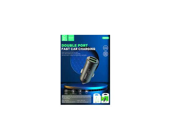  АП авто Denmen DZ16, 2.4А, 2 USB, 5V, пластик, красный 
