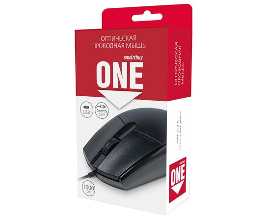  Мышь оптическая Smart Buy SBM-212-K ONE (black) (216901) 