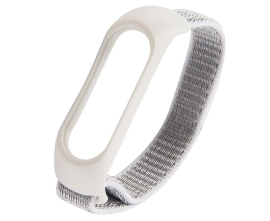  Ремешок нейлоновый для фитнес-браслета Xiaomi Mi Band 5/ Mi Smart Band 6, белый, №10 