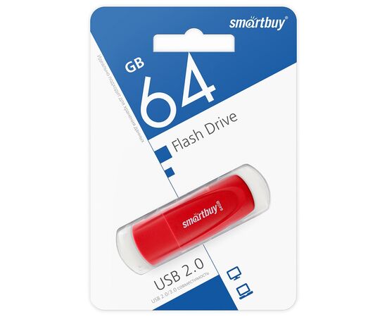  Флэш накопитель USB 64 Гб Smart Buy Scout (red) (212780) 
