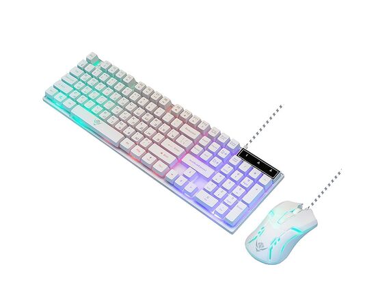  Проводной набор Nakatomi KMG-2305U Gaming мембранная, игровой клавиатура с подсветкой+мышь ((133010) 