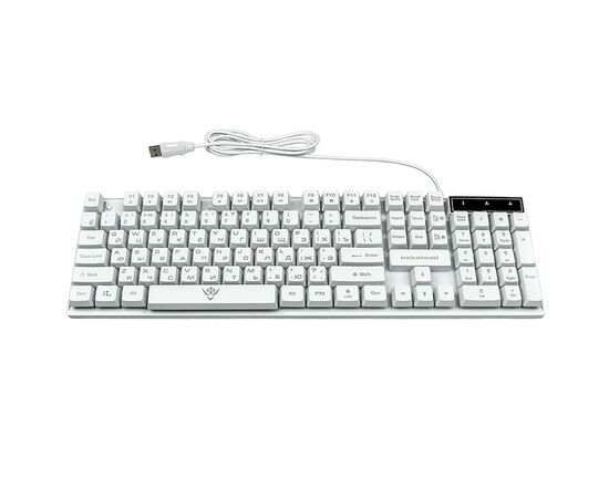  Клавиатура Nakatomi Gaming KG-23U мембранная игровая с подсветкой USB (white) (133006) 