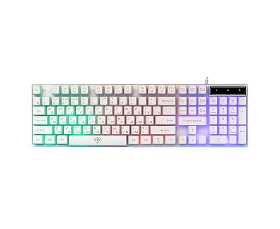  Клавиатура Nakatomi Gaming KG-23U мембранная игровая с подсветкой USB (white) (133006) 