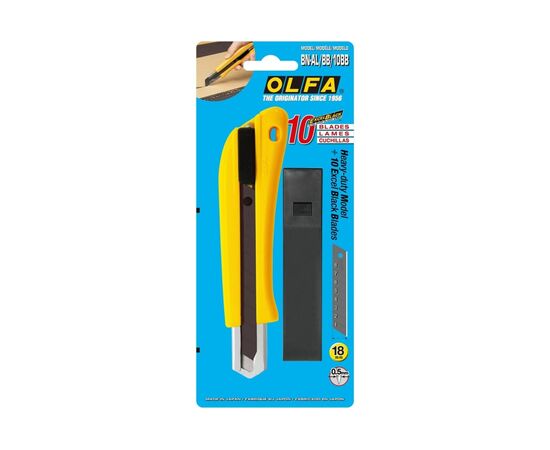  Нож Olfa OL-BN-AL/BB/10BB с выдвижным лезвием 18мм/с автофиксатором/лезвия 10 шт 