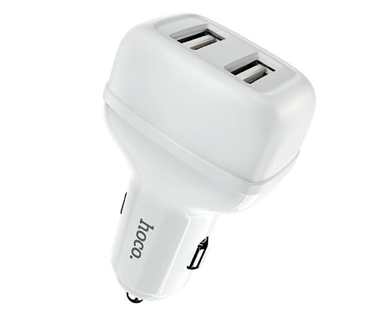  Адаптер Автомобильный Hoco Z36 Leader 2USB/5V/2.4A (white) (202563) 