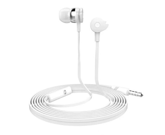  Проводные наушники с микрофоном внутриканальные Celebrat D1 Jack 3,5  (white) (125802) 