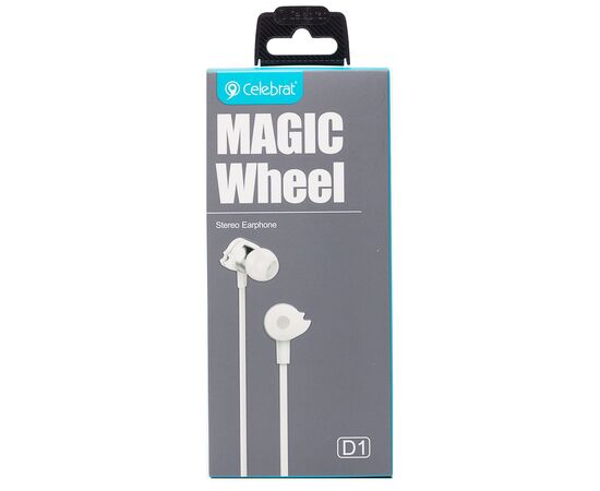  Проводные наушники с микрофоном внутриканальные Celebrat D1 Jack 3,5  (white) (125802) 