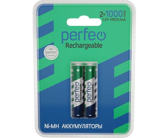  Аккумулятор Perfeo AAA1000mAh/2BL  Пластик 
