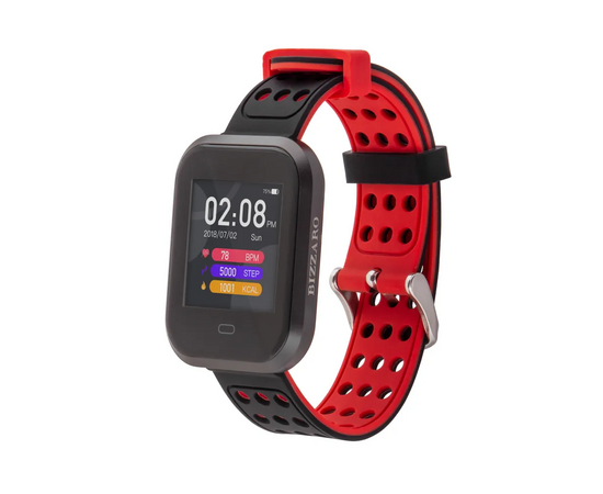 Smart-часы Rekam Bizzaro F630 (2202000010) 1.3" OLED корп.черный/серебристый рем.черный разм.брасл. L 
