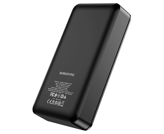  Портативный аккумулятор BOROFONE BJ8 Extreme, 2A, 30000 мА⋅ч, черный 