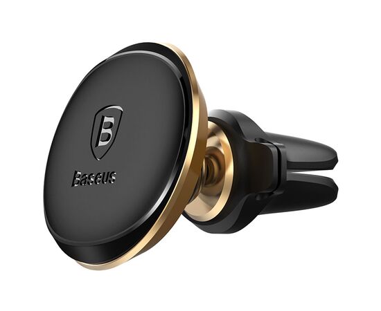  Автомобильный держатель BASEUS OS Magnetic, магнитный, на воздуховод, черный+золотой 