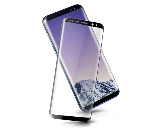  Защитное стекло для Samsung S20 Ultra, Full Glue 3D, закругленное под экран, прозрачный+черная рамка 