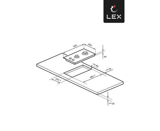  Варочная поверхность LEX GVG 323A BBL 