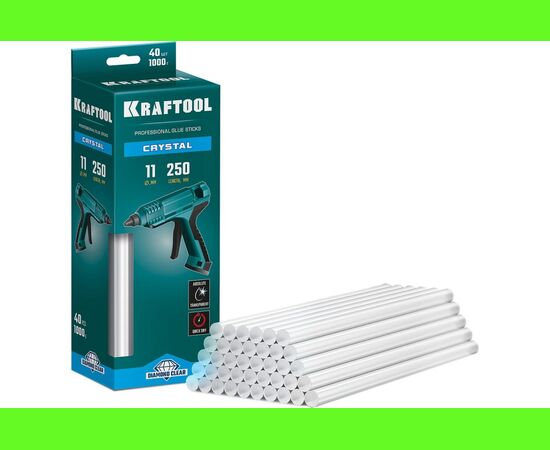  Кристально прозрачные клеевые стержни KRAFTOOL Cristal 06846-40 d 11x250 мм 