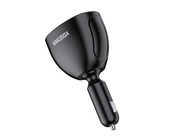  Разветвитель гнезда прикуривателя (2 гнезда + 2 USB) KAKUSIGA KSC-852 black 
