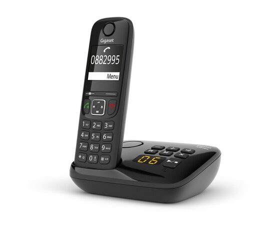  Радиотелефон Dect Gigaset AS690A RUS черный автооветчик 