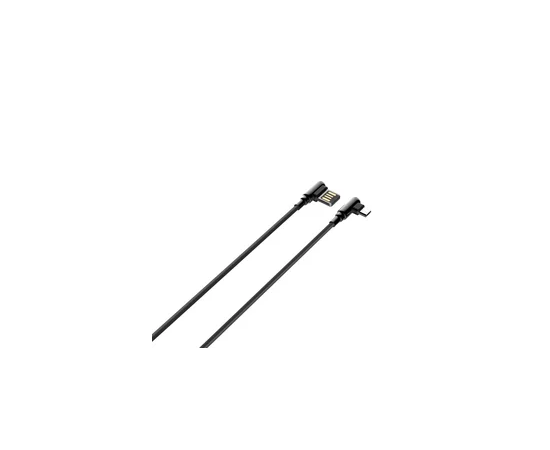  LDNIO LS421/ USB кабель Micro/ 1m/ 2.4A/ медь: 86 жил/ Угловой коннектор/ Нейлоновая оплетка/ Gray 