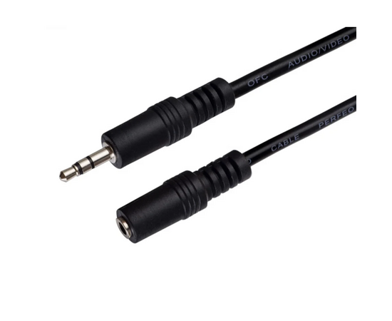  Кабель Perfeo J2203 Jack 3.5 мм вилка - Jack 3.5 мм розетка 5м 
