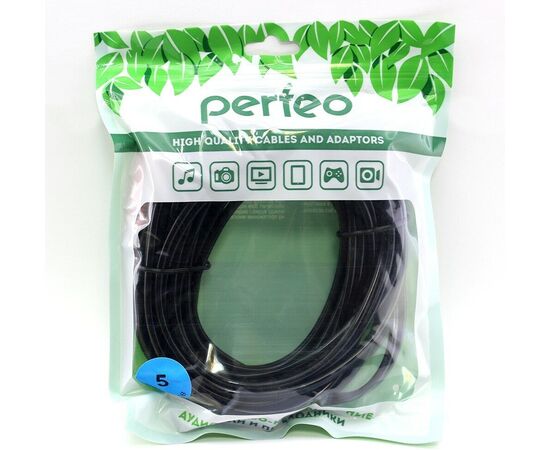  Кабель Perfeo J2005 Jack 3.5 мм вилка - 2xRCA вилка 5м 