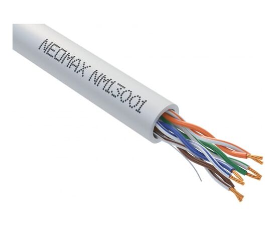  Витая пара NEOMAX NM13001 U/UTP cat.5e 4 пары (305 м) 7/0.18 мм (24 AWG) гибкий многожильный Медь PVC jacket 
