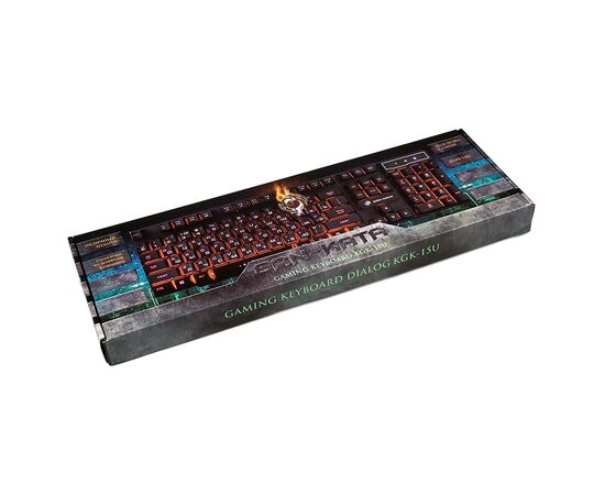  Клавиатура Dialog KGK-15U Gan-Kata мембранная игровая с подсветкой USB (white) (69336) 