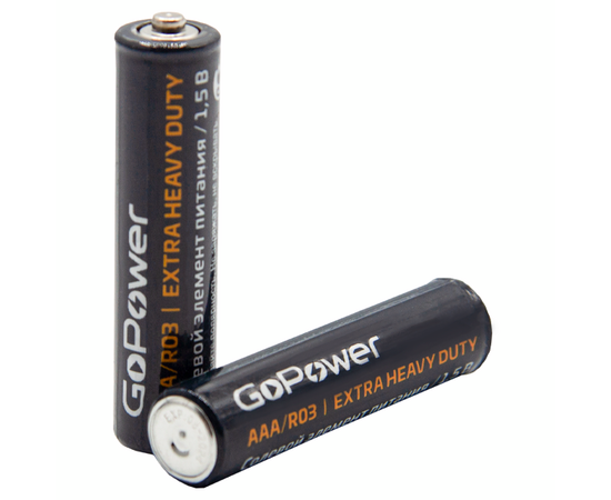  Батарейка GoPower R03 AAA BL4 Heavy Duty 1.5V (4/48/576) 