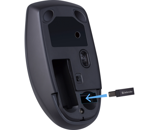  Мышь DEFENDER  MB-985 4D,800-1600dpi, бесшумн 52985 (черный) 