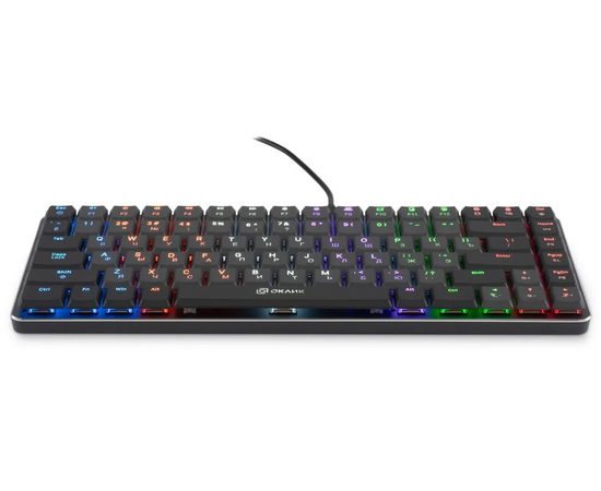  Клавиатура OKLICK K615X (1934413) механическая черный/серебристый USB Multimedia for gamer LED 