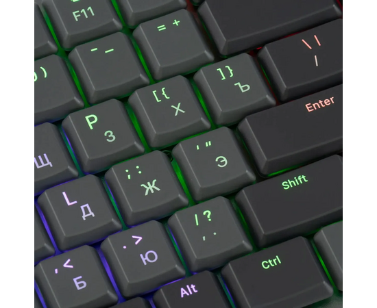  Клавиатура OKLICK K615X (1934413) механическая черный/серебристый USB Multimedia for gamer LED 